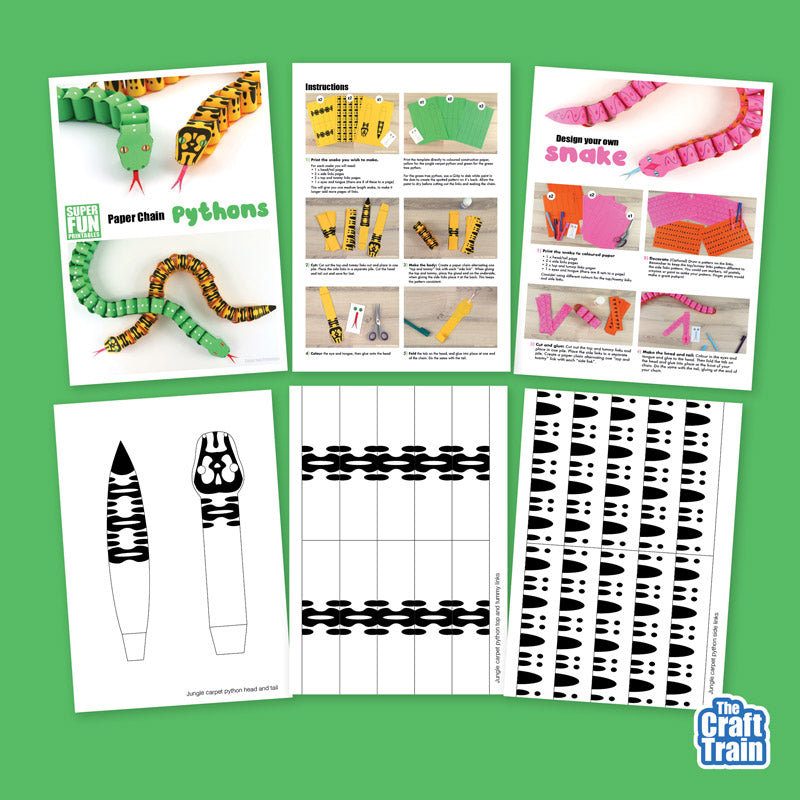Paper chain snake