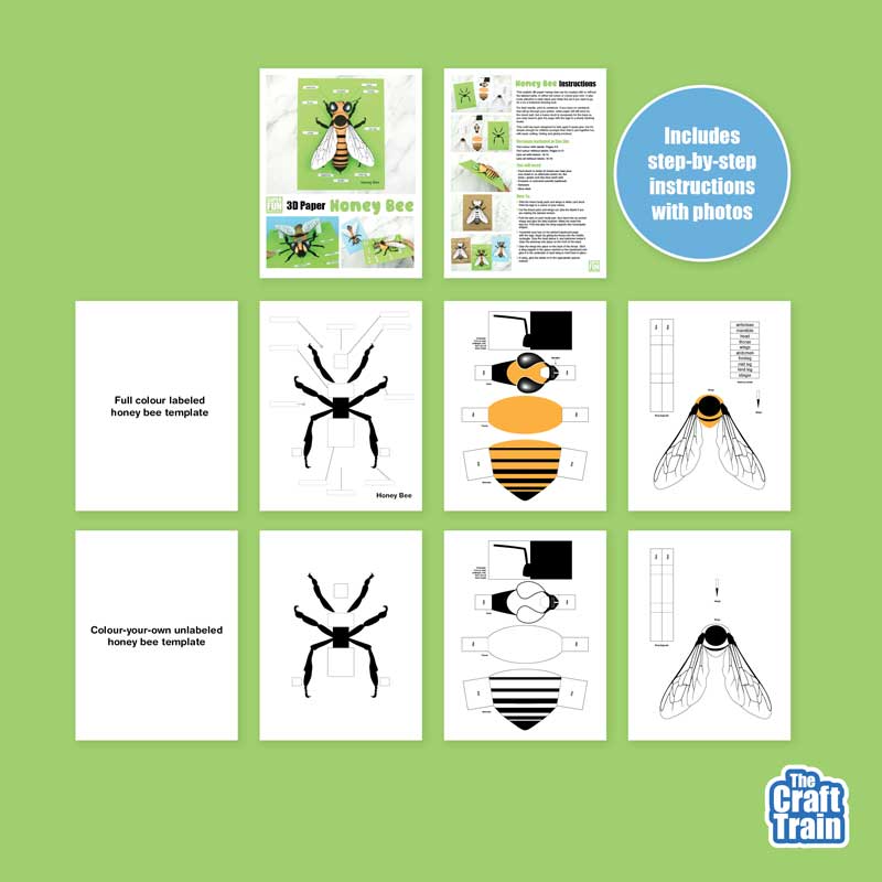 3D paper bee