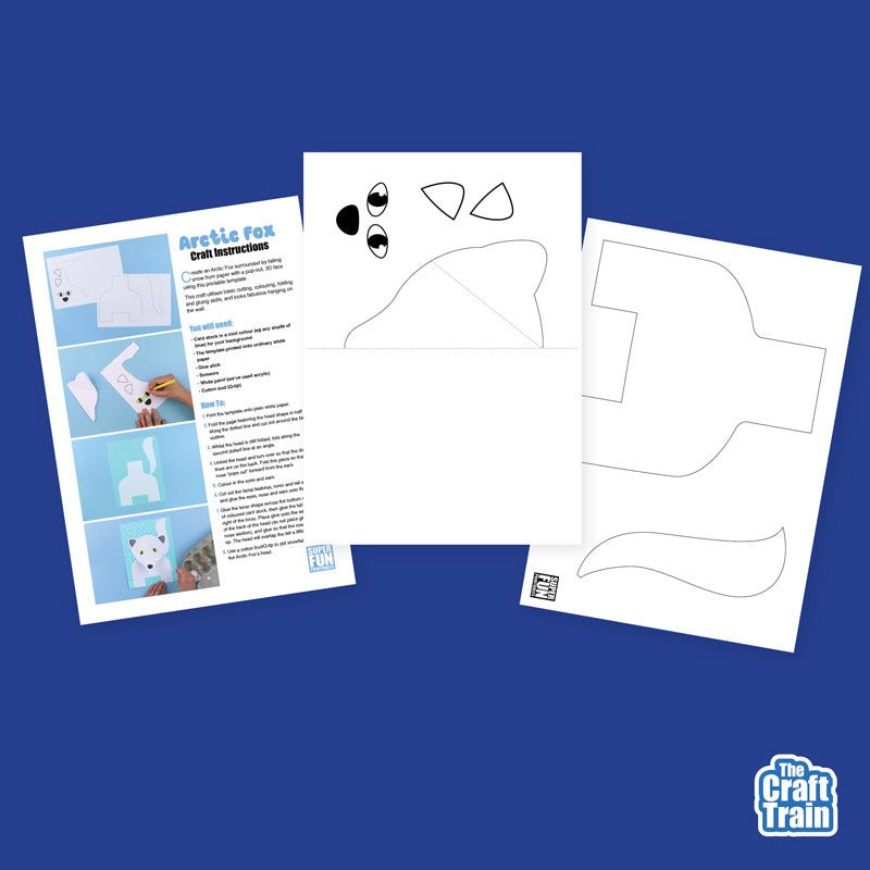Printable Arctic fox craft