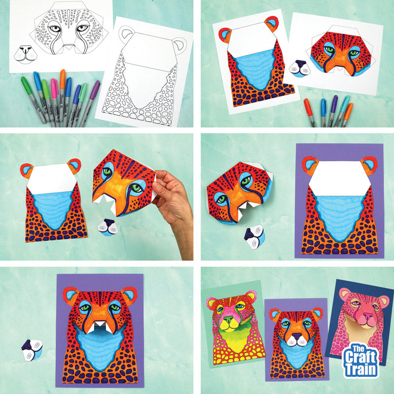 3D Paper Cheetah