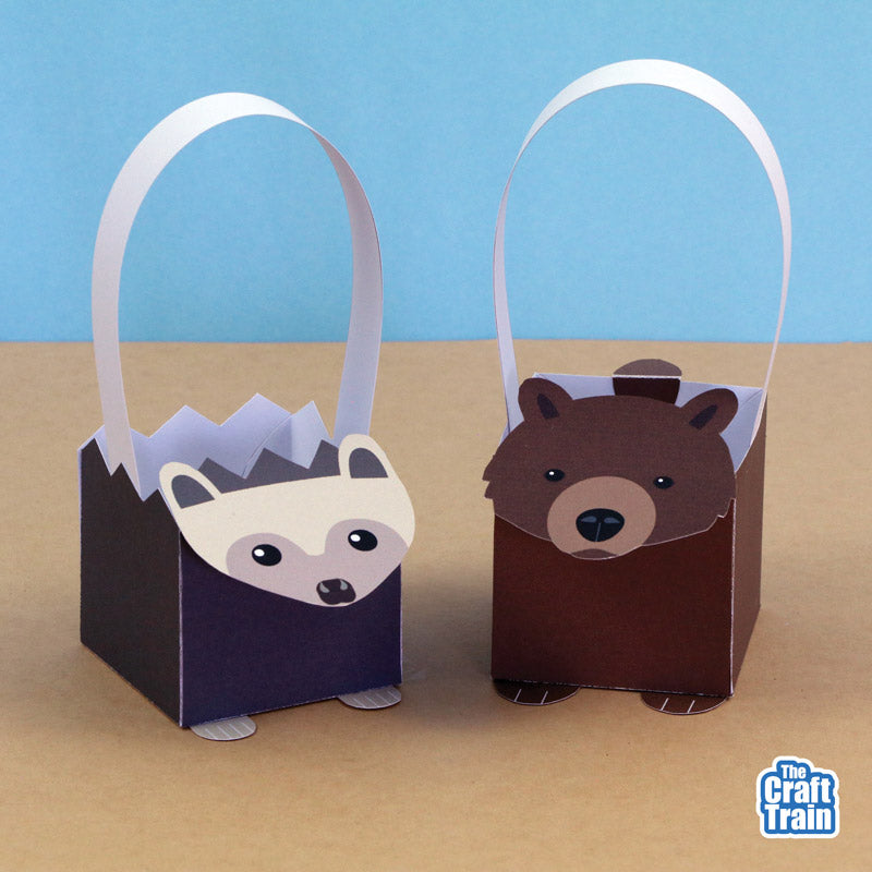 Woodland animal treat baskets