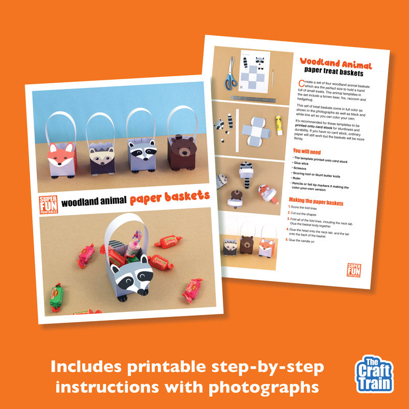 Woodland animal treat baskets
