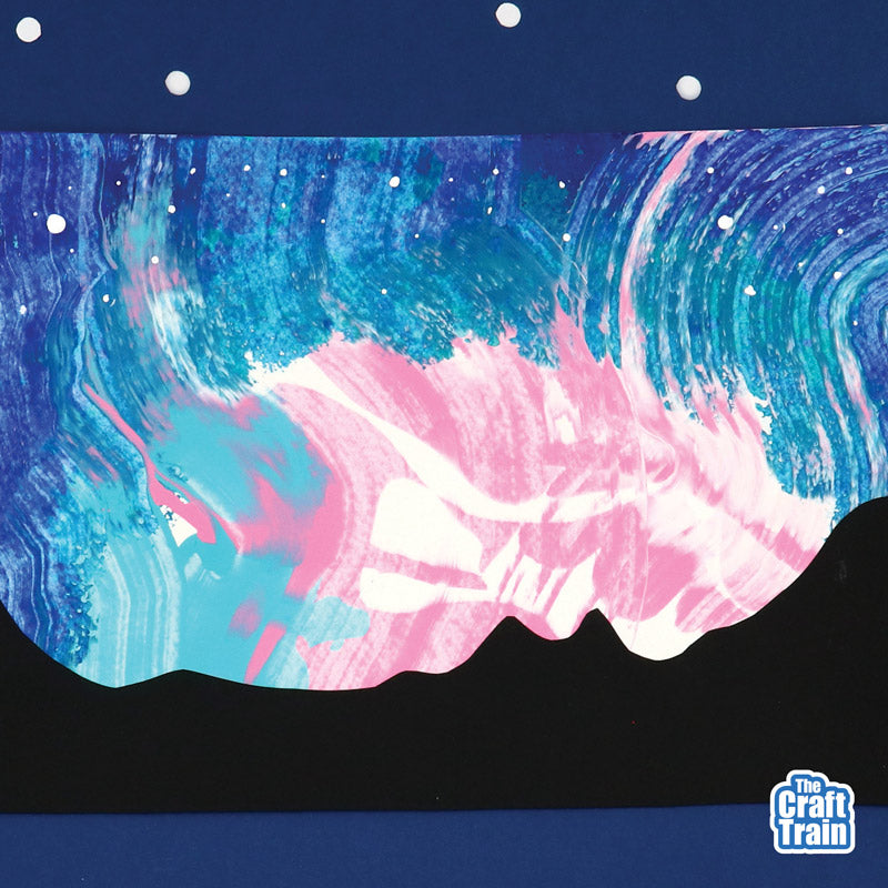 Aurora Borealis Scrape Art