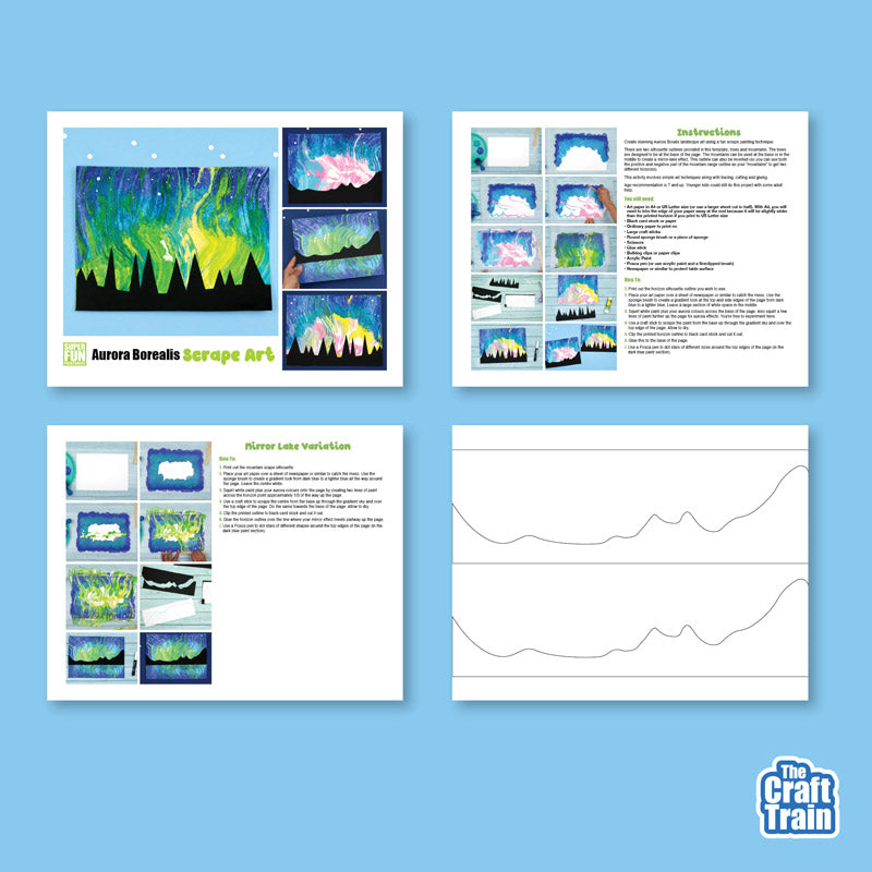 Aurora Borealis Scrape Art