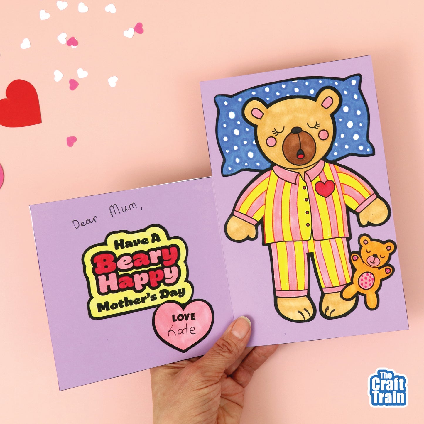Bear In Bed Mother's Day Card