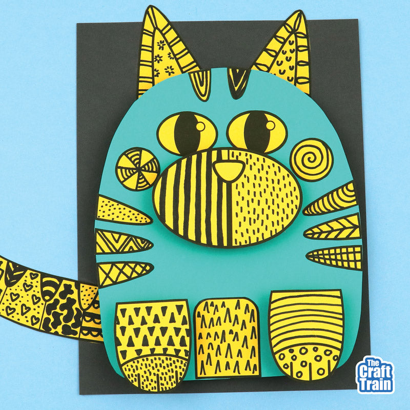3D Doodle Cat Art