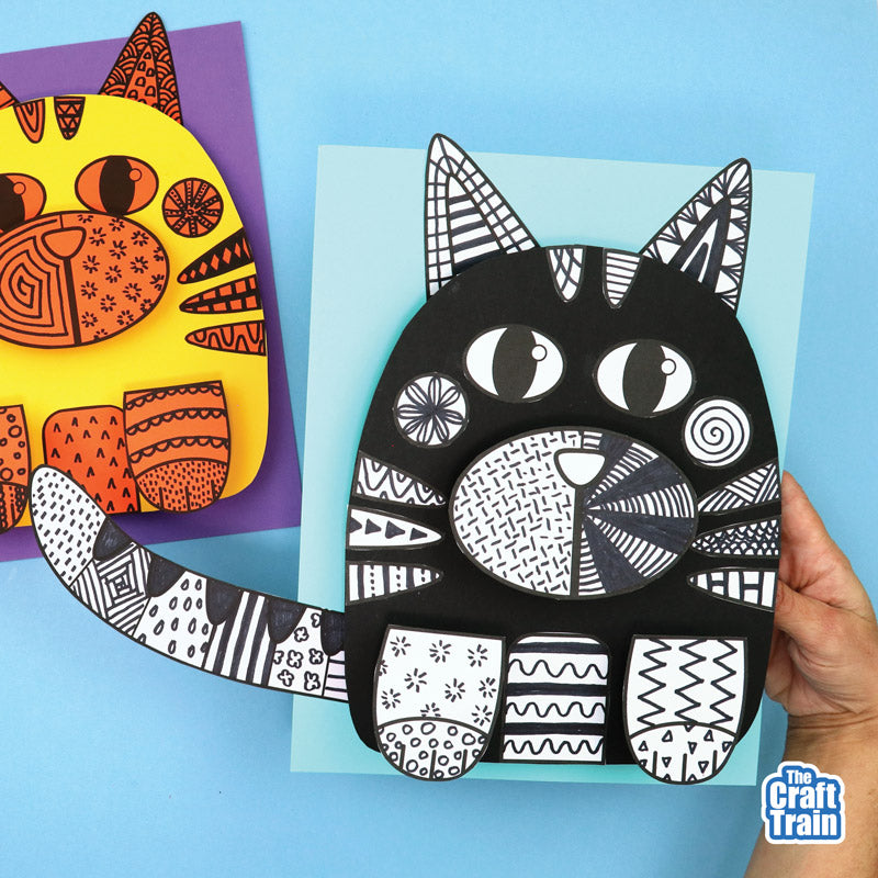 3D Doodle Cat Art