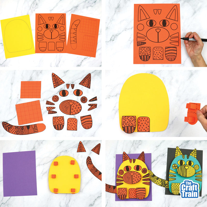 3D Doodle Cat Art