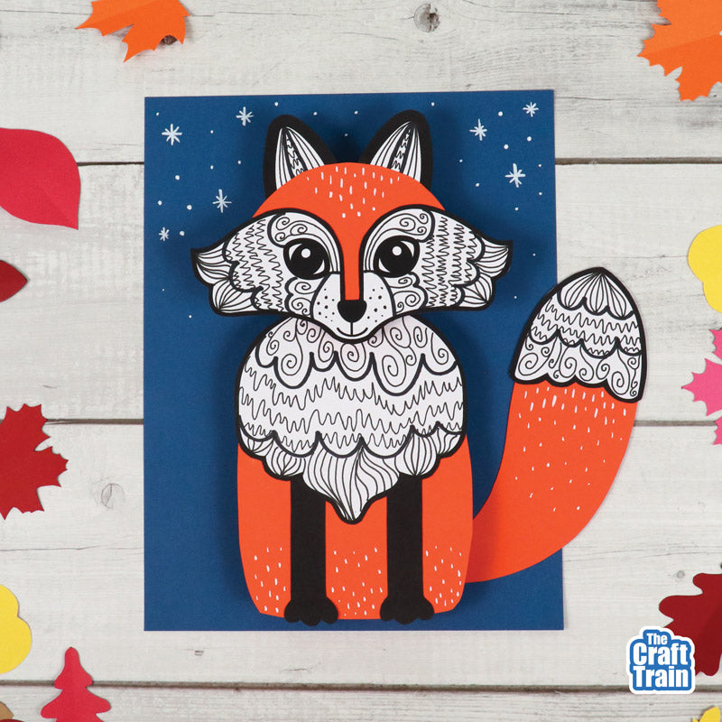 3D Pattern Art Fox