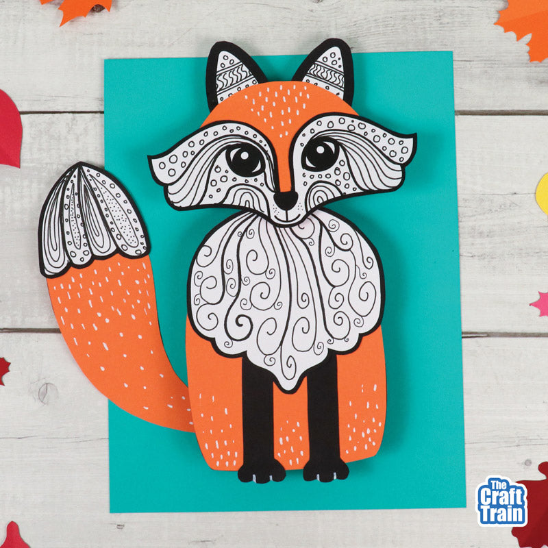 3D Pattern Art Fox
