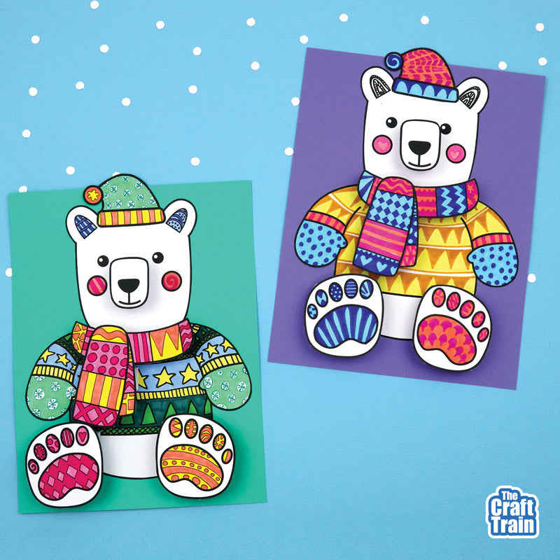 3D Pattern Art Polar Bear