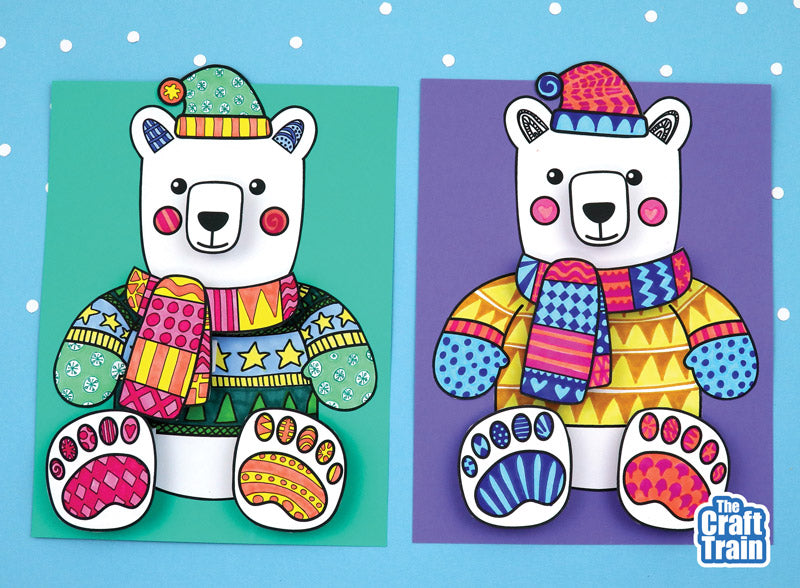 3D Pattern Art Polar Bear
