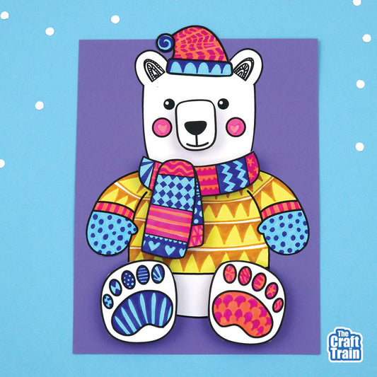 3D Pattern Art Polar Bear