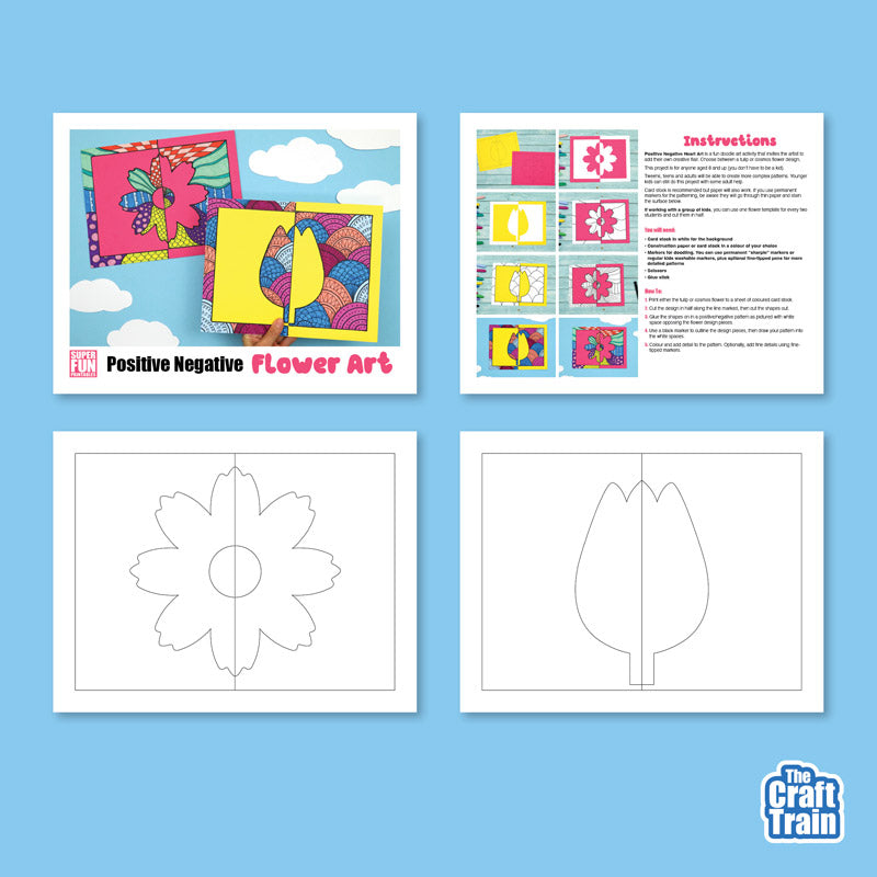 Flower Positive Negative Art