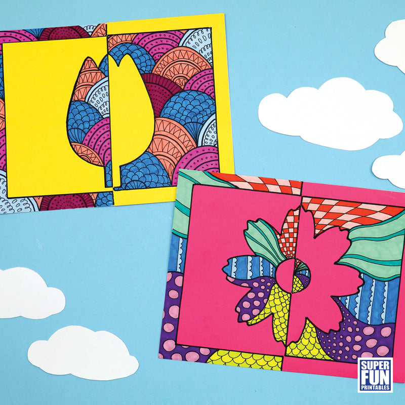 Flower Positive Negative Art – The Craft Train Shop