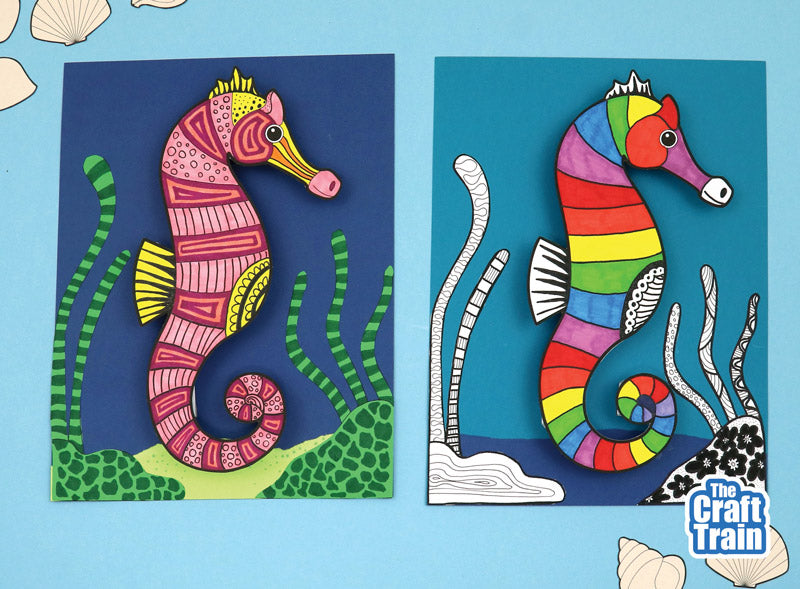 3D Seahorse Paper Craft