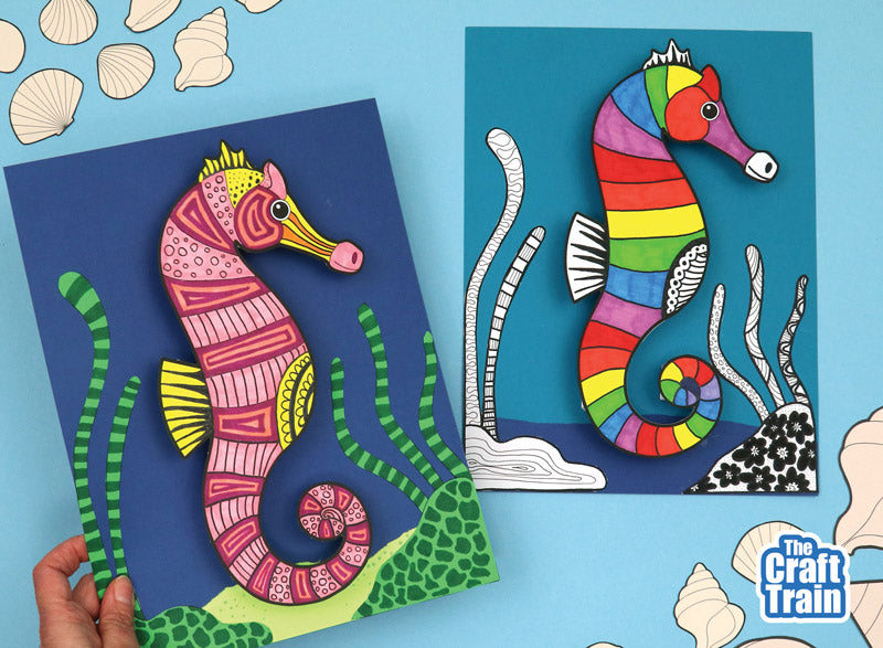 3D Seahorse Paper Craft