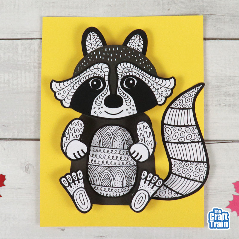 3D Pattern Art Raccoon