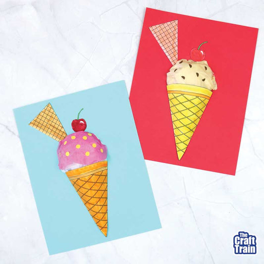 3D paper ice cream craft