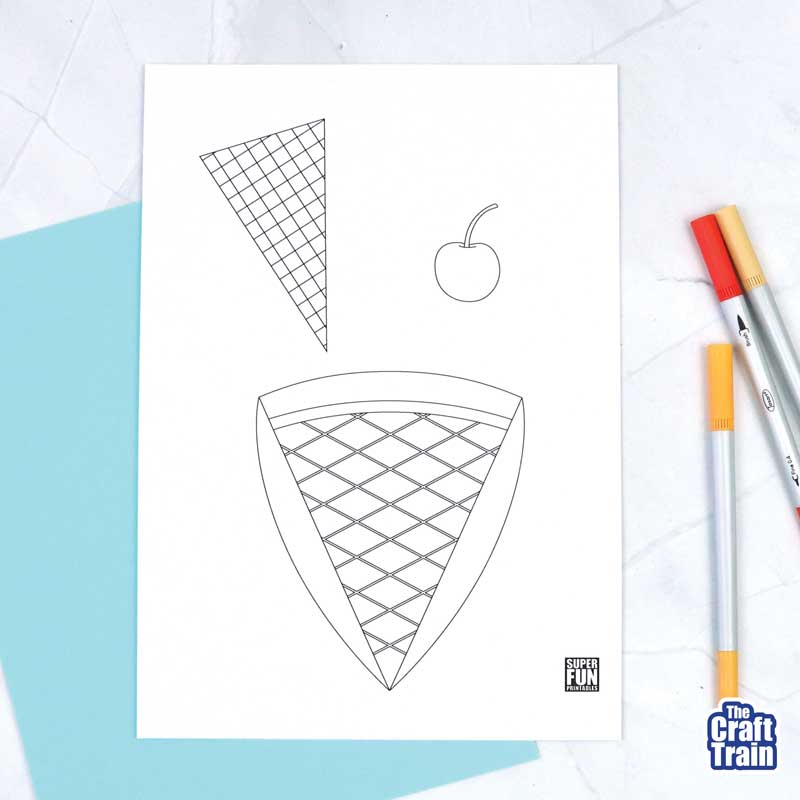 3D paper ice cream craft