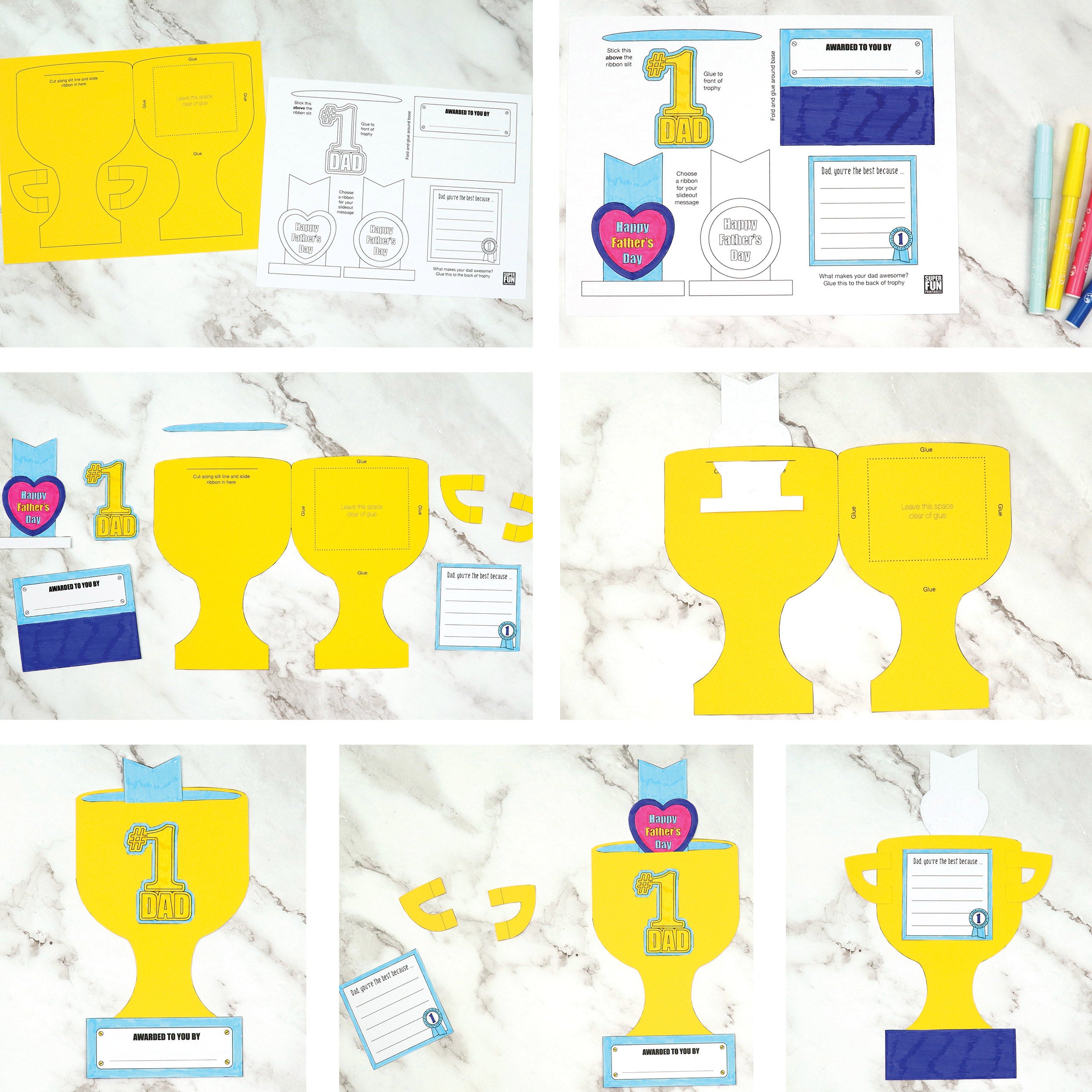 Father's Day Trophy Card – The Craft Train Shop