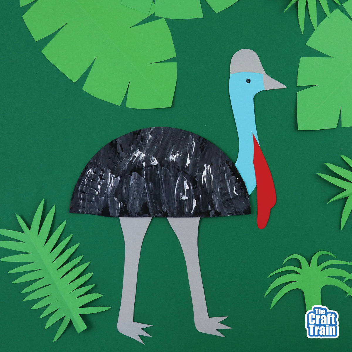 Paper Plate Cassowary