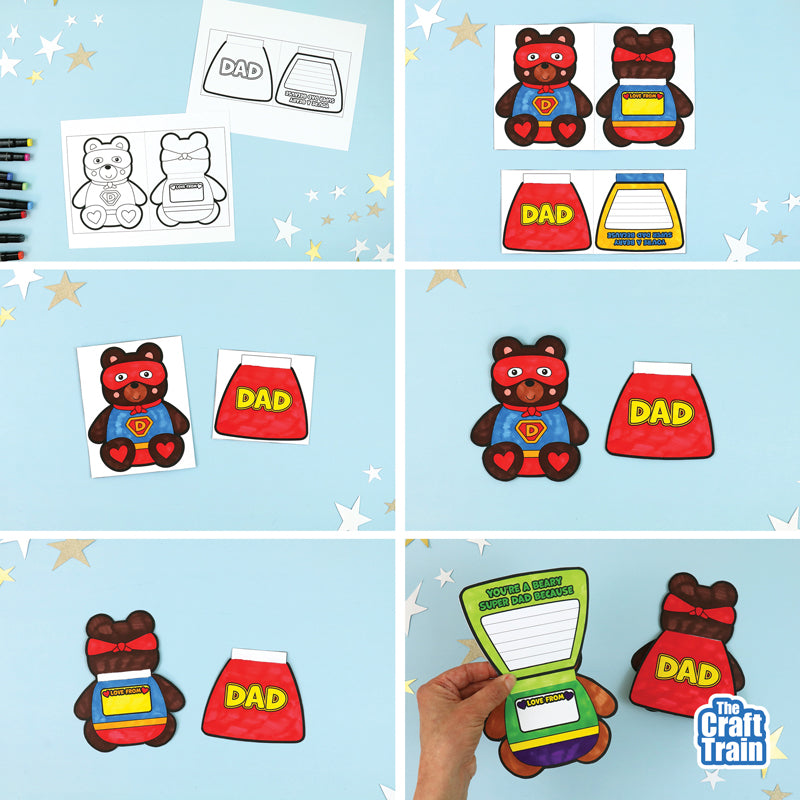 Super Bear Father's Day Card
