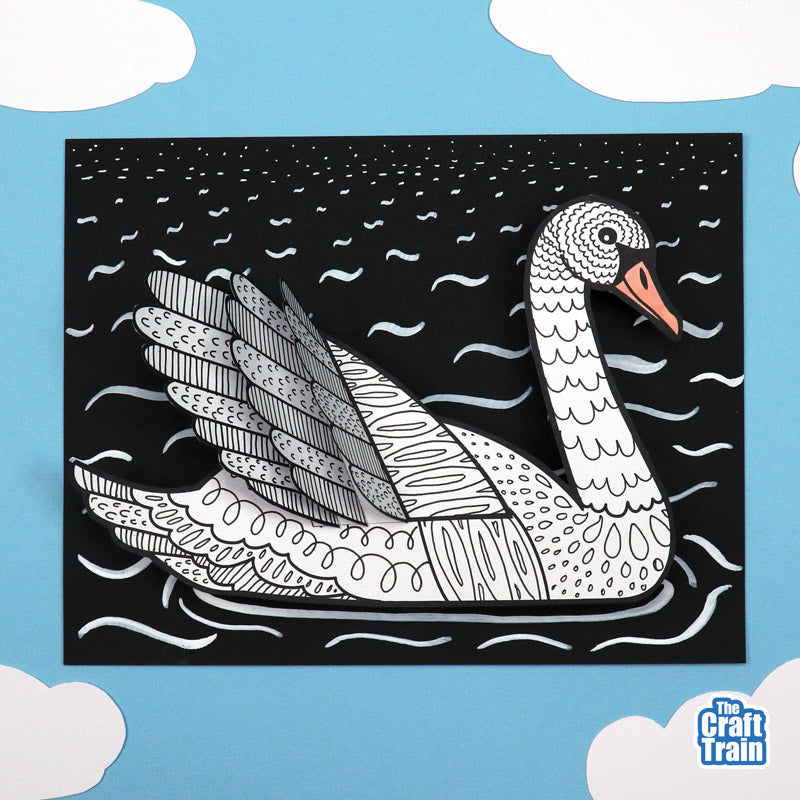 3D Pattern Art Swan