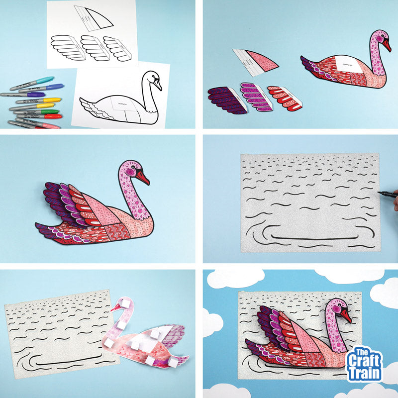 3D Pattern Art Swan