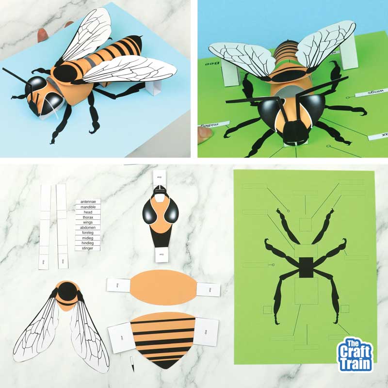 3D paper bee