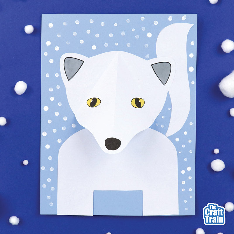 Printable Arctic fox craft
