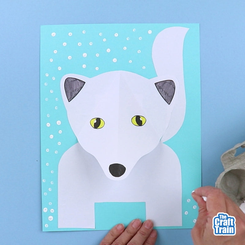 Printable Arctic fox craft