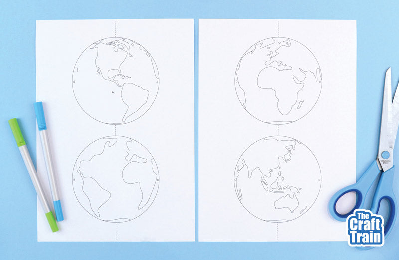 Spinning paper earth craft