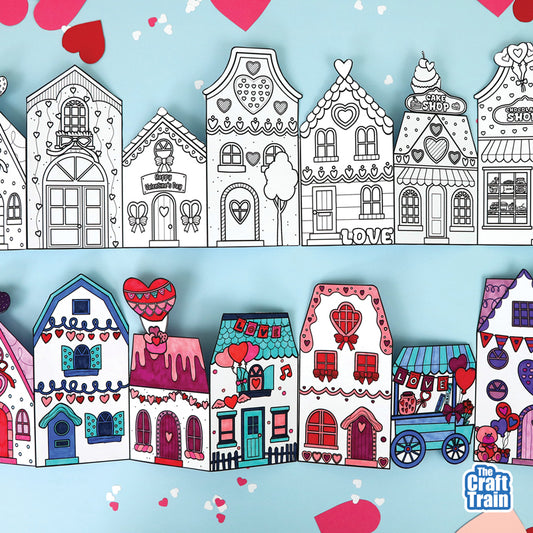 Valentine's Day Paper Village